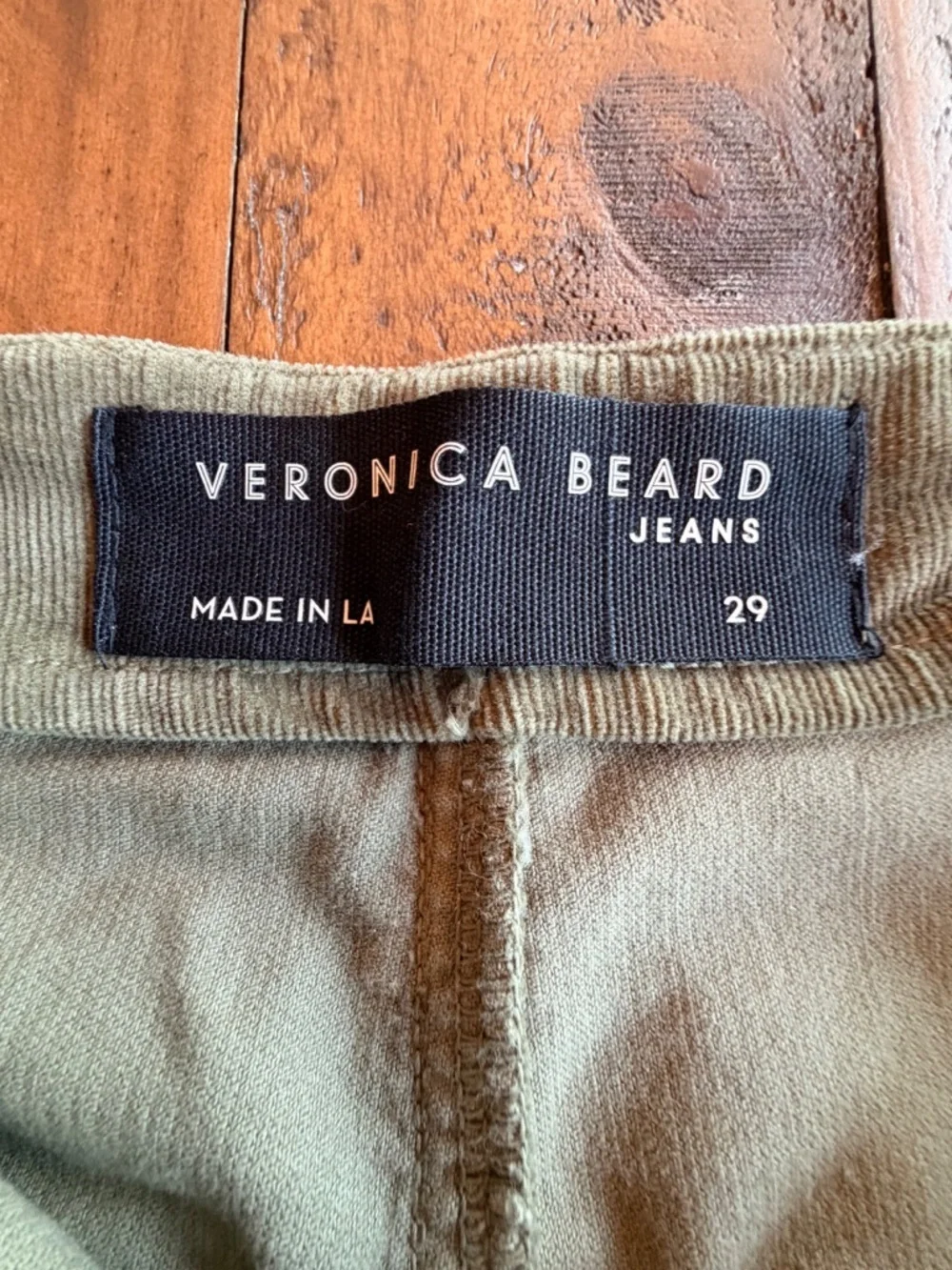 Veronica Beard Crosbie Wide Leg Crop Pants 29 High Rise Corduroy Clover Green EU - Picture 3 of 9